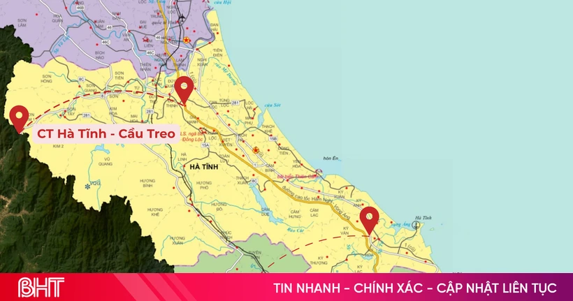 Chi tiết quy hoạch cao tốc Hà Tĩnh - Cầu Treo và Vũng Áng - Cha Lo