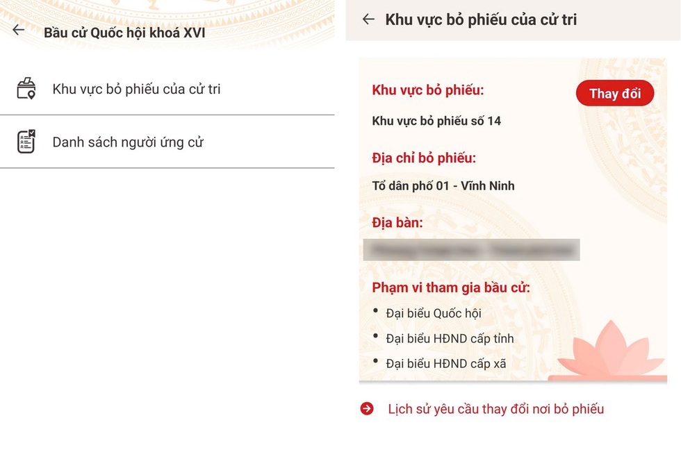 Cách xem địa điểm bỏ phiếu bầu cử và thông tin người ứng cử ĐBQH bằng VNeID - 3